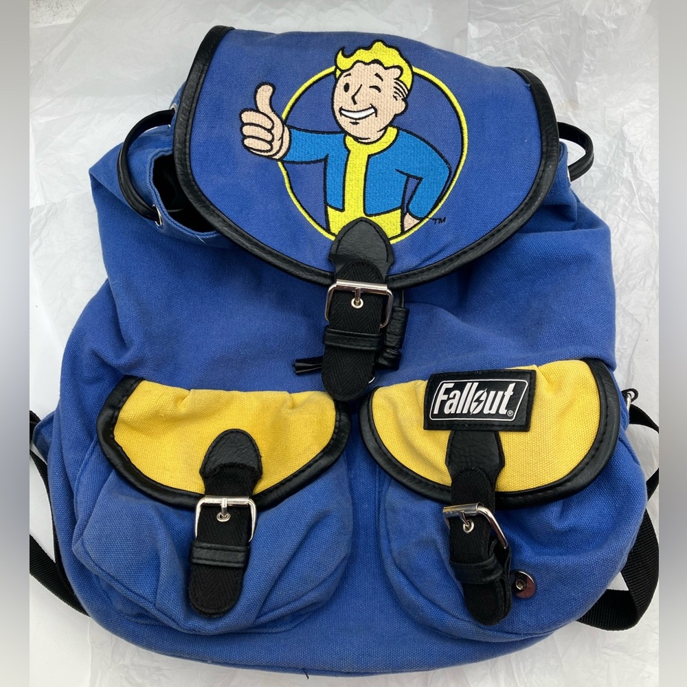 FALLOUT⚡️4 Blue and Yellow  Backpack with embroidery RARE